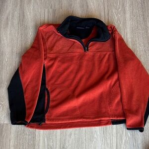 Route 66 Red and Black Zip-Up Sweater